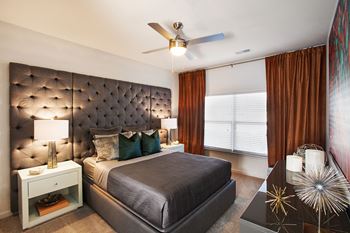 Ceiling fans in livingroom and bedroom